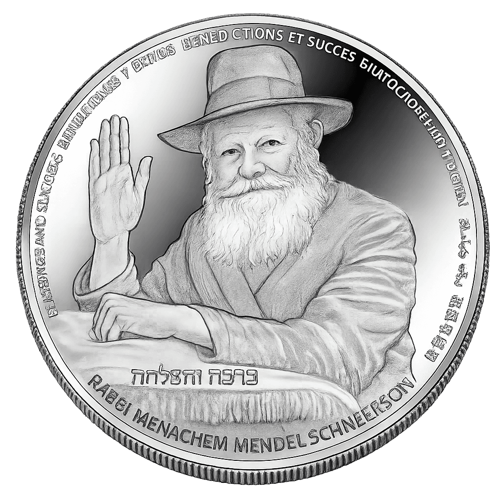 The Lubavitcher Rebbe Gilded Coin
